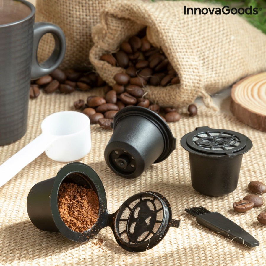 Cozinha InnovaGoods | Conjunto De 3 Capsulas De Cafe Reutilizaveis Recoff Innovagoods