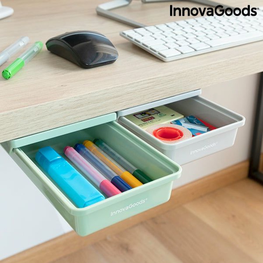 Casa InnovaGoods | Conjunto De Gavetas Adesivas Adicionais De Secretaria Underalk Innovagoods Pack De 2 Uds