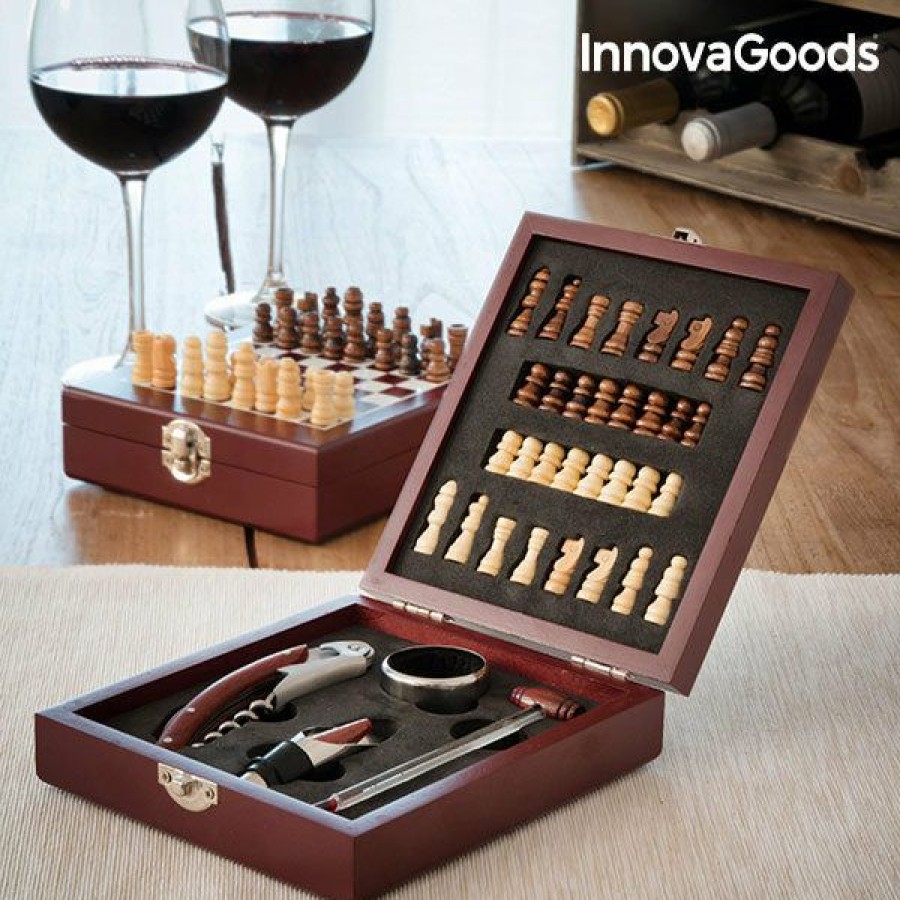 Cozinha InnovaGoods | Conjunto De Acessorios Para Vinho E Xadrez Innovagoods 37 Pecas