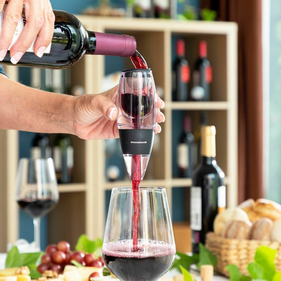 Cozinha InnovaGoods | Arejador De Vinho Com Filtro, Suporte E Capa Wineir Innovagoods