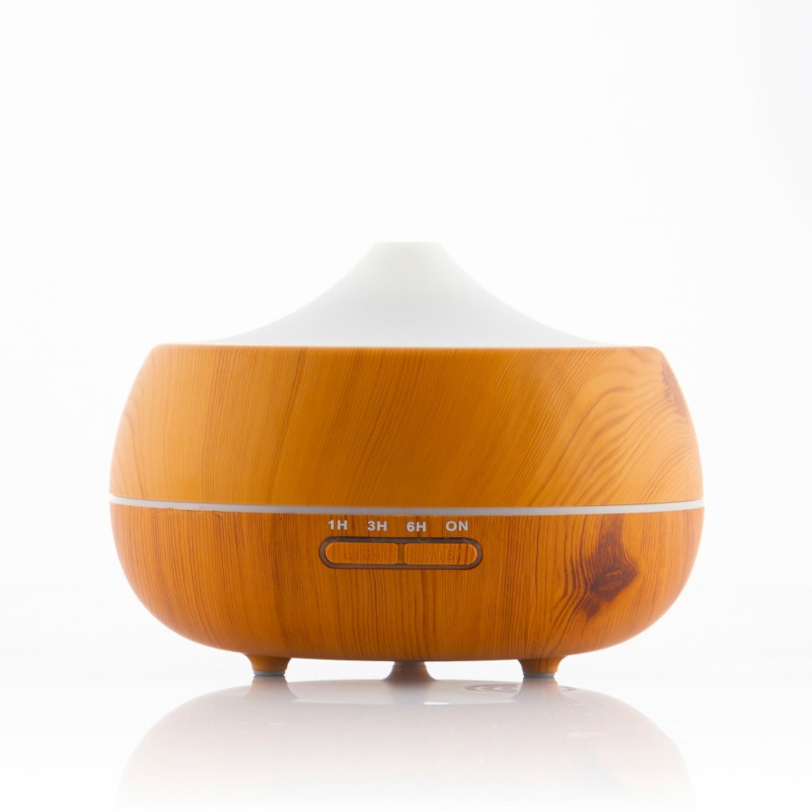 Casa InnovaGoods | Humidificador Difusor De Aromas Led Wooden-Effect Innovagoods