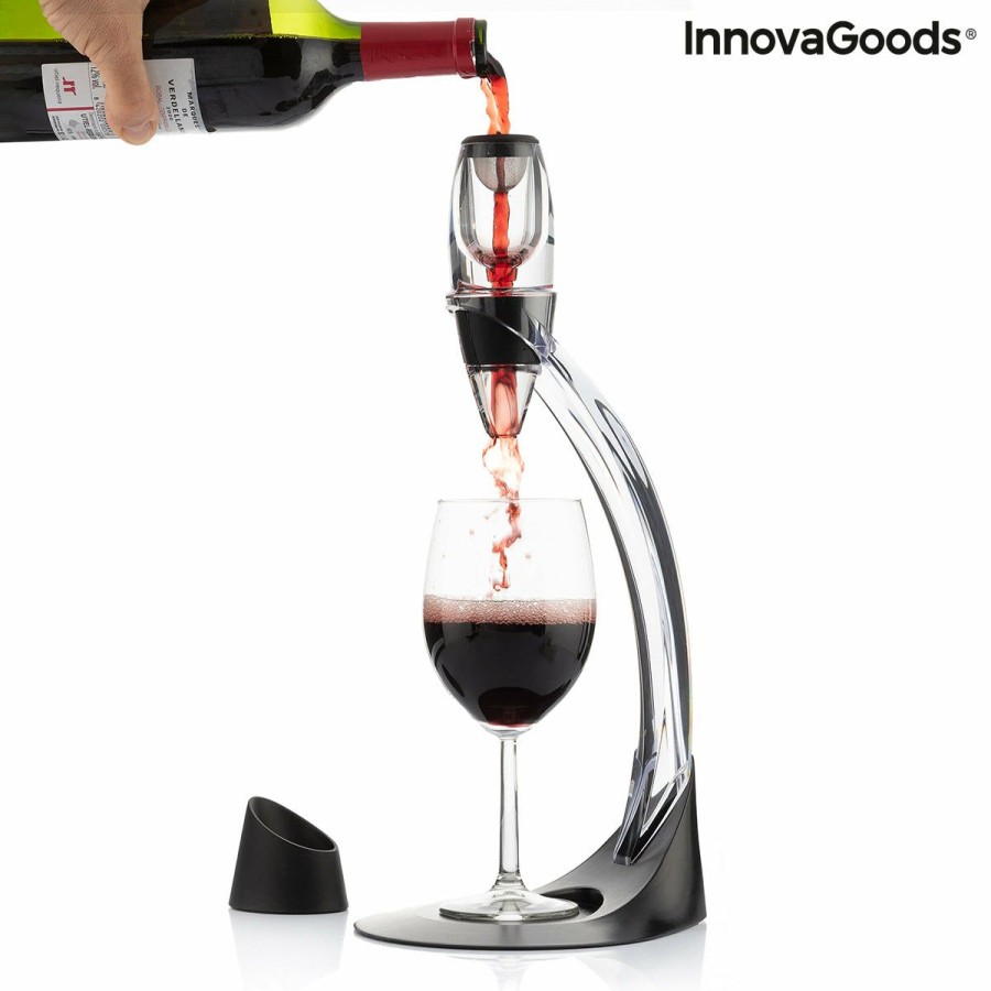 Cozinha InnovaGoods | Arejador De Vinho Profissional Com Suporte Torre E Base Antigota Winair Innovagoods