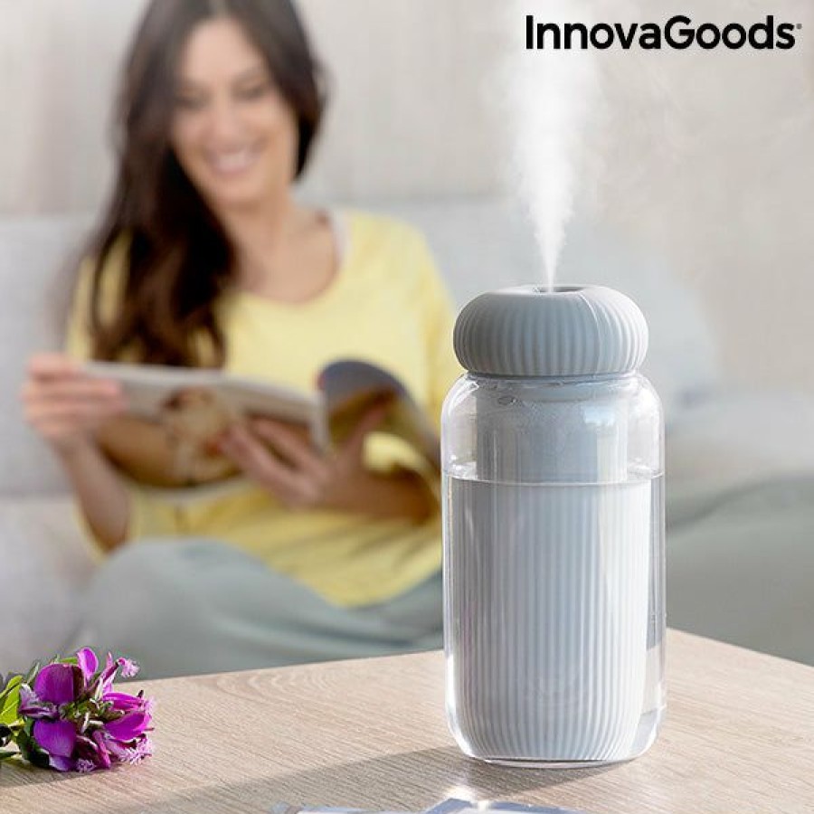 Casa InnovaGoods | Humidificador Ultrassonico Difusor De Aromas Com Led Stearal Innovagoods