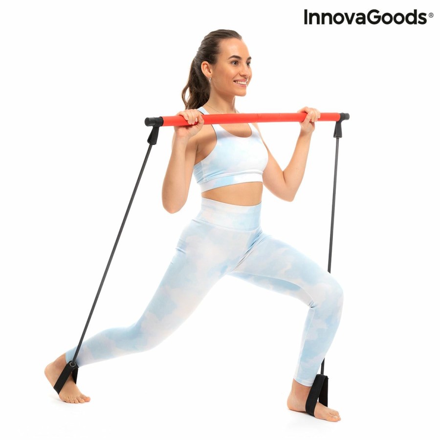 Bem-estar InnovaGoods | Barra De Fitness Com Elasticos E Guia De Exercicios Resibar Innovagoods