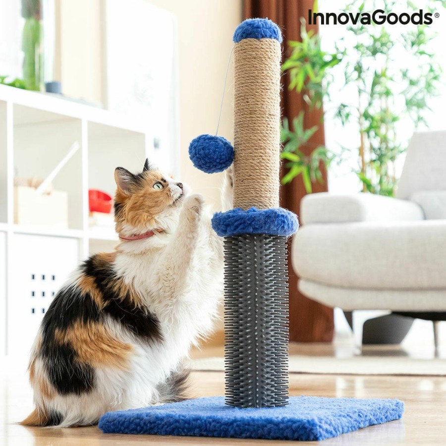 engenhoca InnovaGoods | Poste Arranhador Massajador Com Bola Para Gatos Miausage Innovagoods