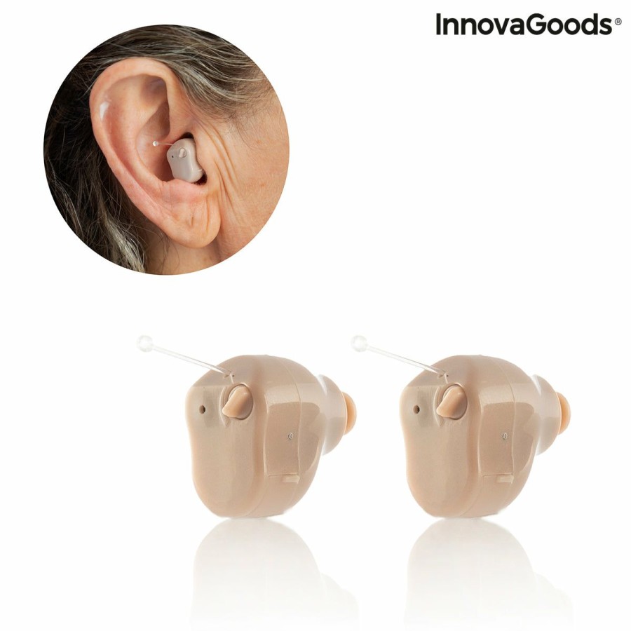 Bem-estar InnovaGoods | Amplificador De Som Intra-Auricular Com Acessorios Hearzy Innovagoods 2 Unidades