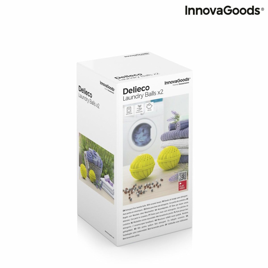 Casa InnovaGoods | Bolas Sem Detergente Para Lavar Roupa Delieco Innovagoods Pack De 2 Uds