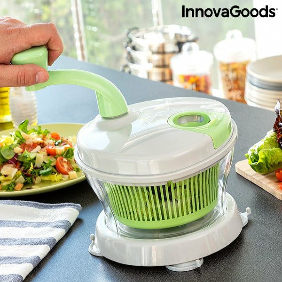 Cozinha InnovaGoods | Centrifugadora, Picadora E Misturadora Manual 4 Em 1 Com Acessorios E Receitas Chopix Innovagoods