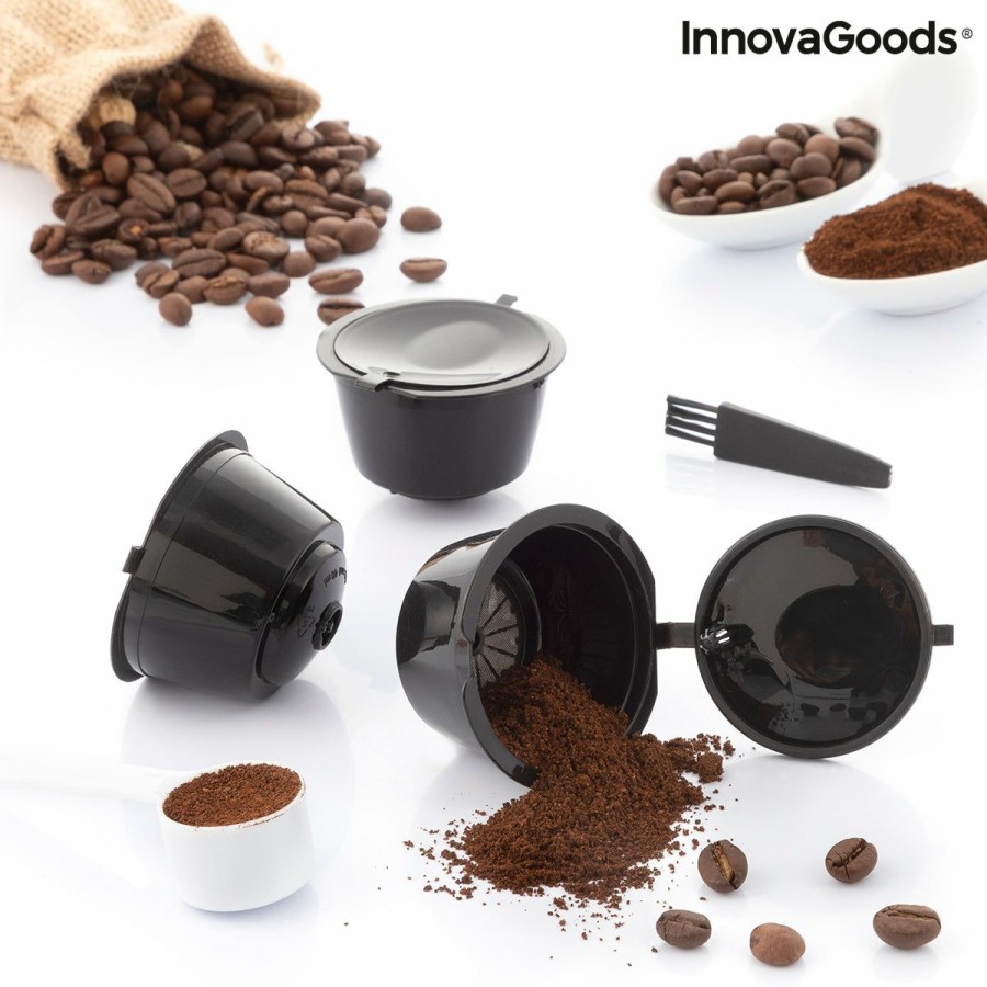 Cozinha InnovaGoods | Conjunto De 3 Capsulas De Cafe Reutilizaveis Redol Innovagoods